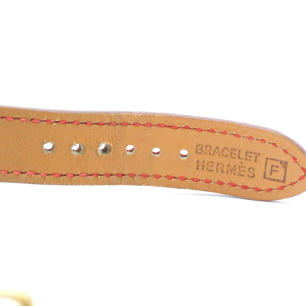 HERMES H Watch Gold Plated Leather Quartz Ladies Watch HH1.201 - Picture 7 of 8